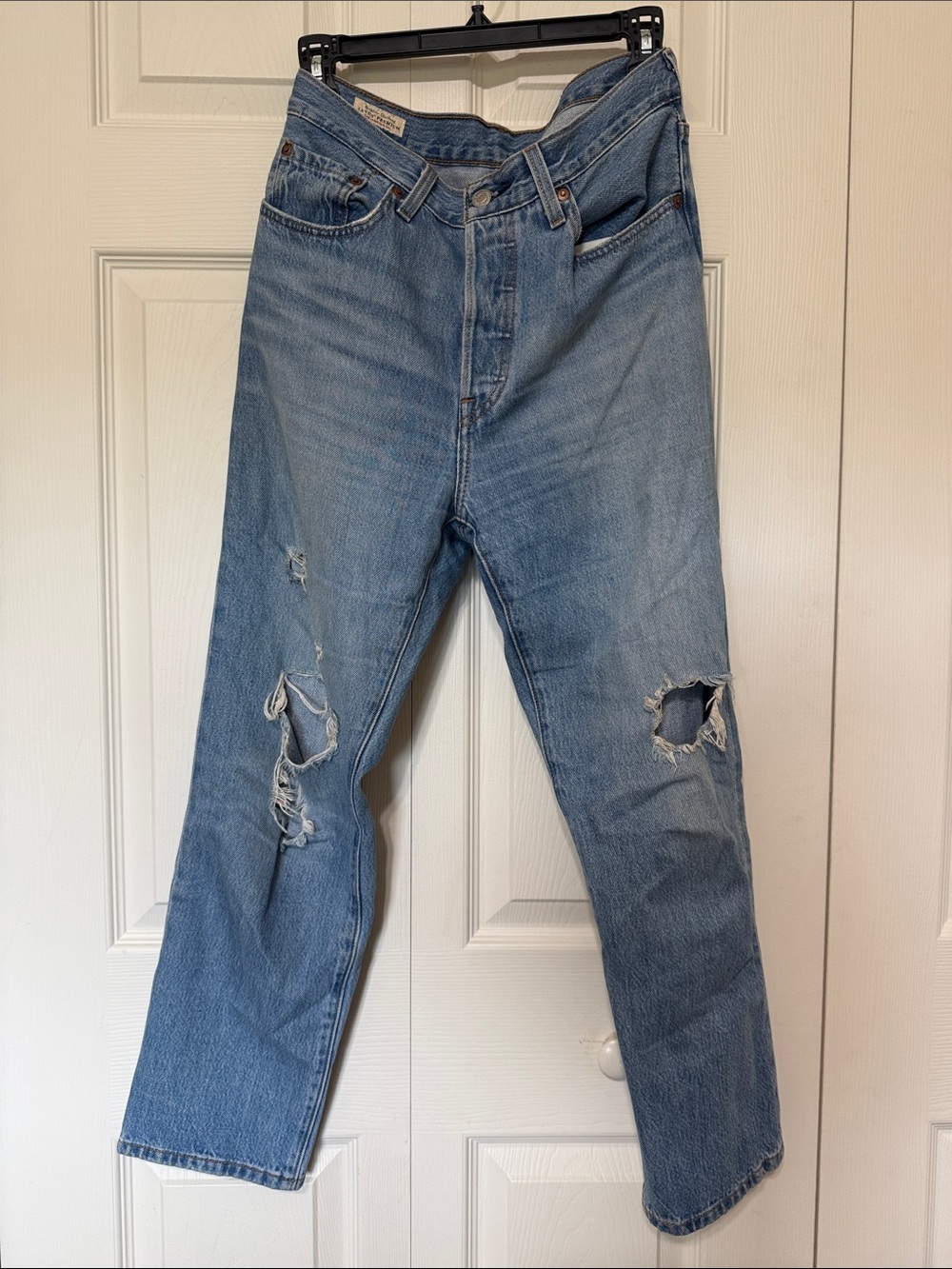 Levi's Light Blue Distressed Relaxed Jeans